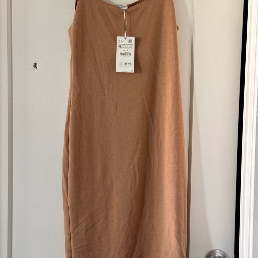 Zara Tan Midi Dress